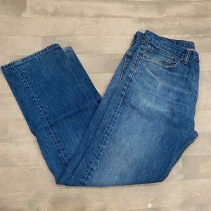 Levi's 505 34x32 Men's Medium Wash Soft Cotton Denim Jeans